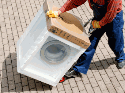 Load The Washing Machine Onto The Dolly